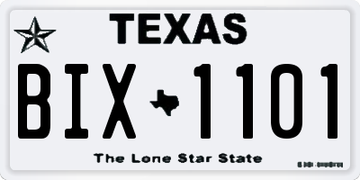 TX license plate BIX1101