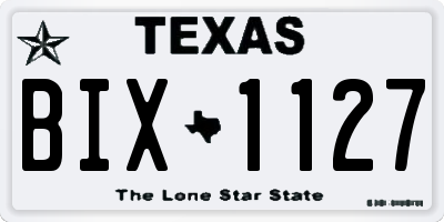 TX license plate BIX1127