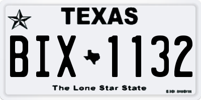 TX license plate BIX1132