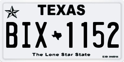 TX license plate BIX1152