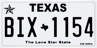 TX license plate BIX1154