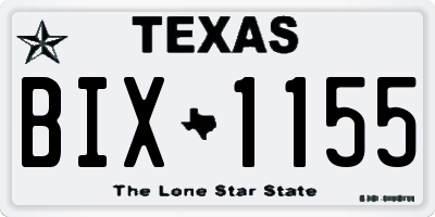 TX license plate BIX1155