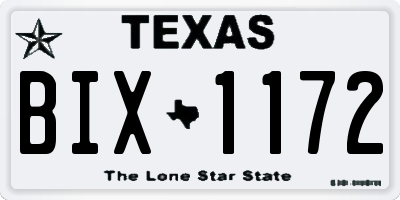 TX license plate BIX1172
