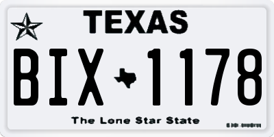TX license plate BIX1178