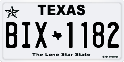 TX license plate BIX1182
