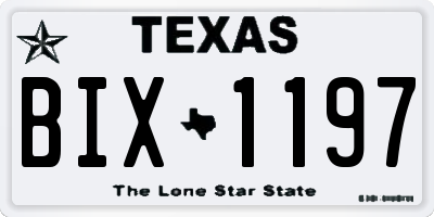 TX license plate BIX1197