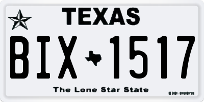 TX license plate BIX1517