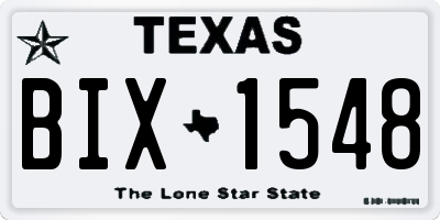 TX license plate BIX1548