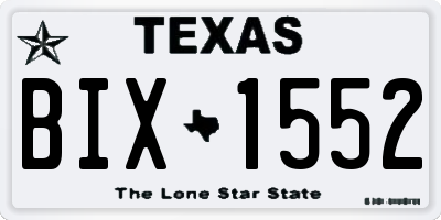 TX license plate BIX1552