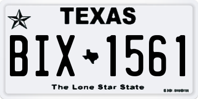 TX license plate BIX1561