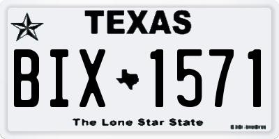 TX license plate BIX1571