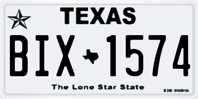 TX license plate BIX1574