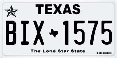 TX license plate BIX1575