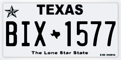 TX license plate BIX1577