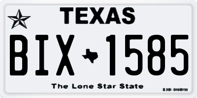 TX license plate BIX1585