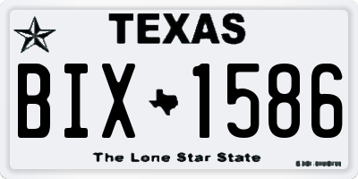 TX license plate BIX1586