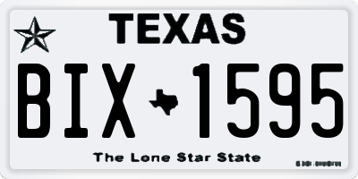 TX license plate BIX1595