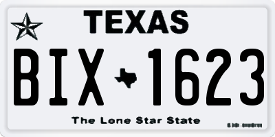 TX license plate BIX1623