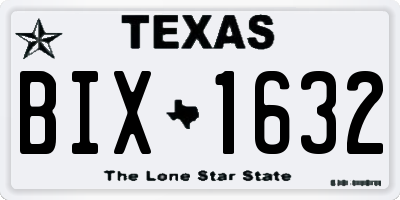 TX license plate BIX1632