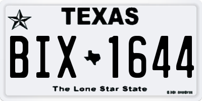 TX license plate BIX1644