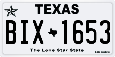 TX license plate BIX1653
