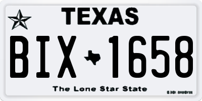 TX license plate BIX1658