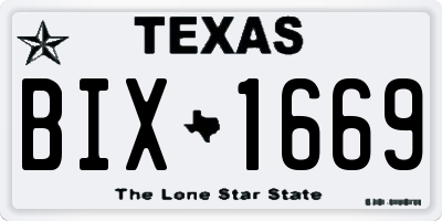 TX license plate BIX1669