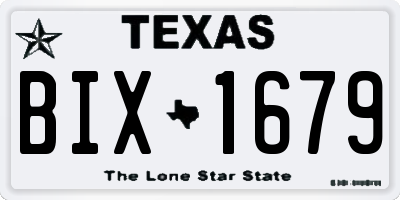 TX license plate BIX1679