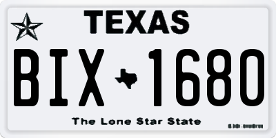 TX license plate BIX1680