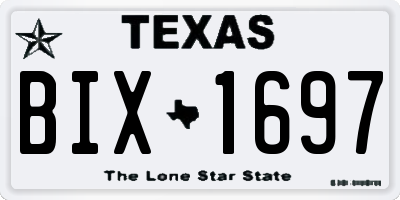 TX license plate BIX1697