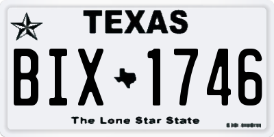 TX license plate BIX1746