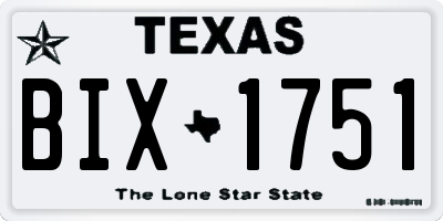 TX license plate BIX1751