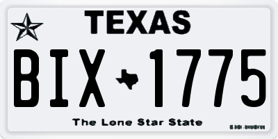 TX license plate BIX1775