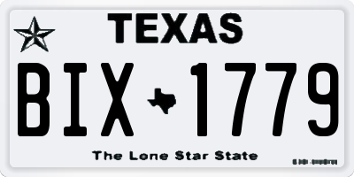 TX license plate BIX1779