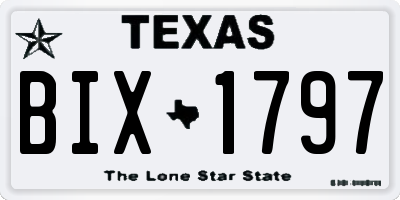 TX license plate BIX1797