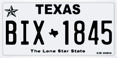 TX license plate BIX1845