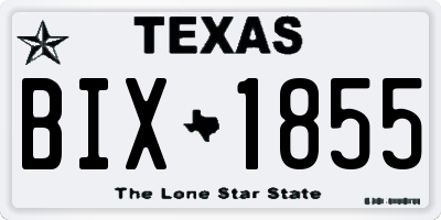 TX license plate BIX1855