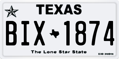 TX license plate BIX1874
