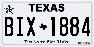 TX license plate BIX1884