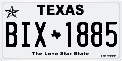 TX license plate BIX1885