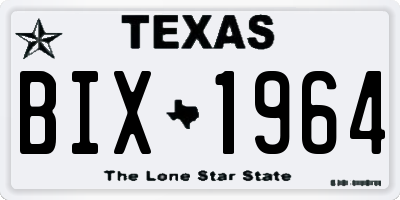 TX license plate BIX1964