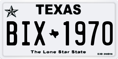 TX license plate BIX1970