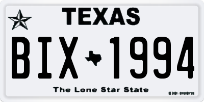 TX license plate BIX1994
