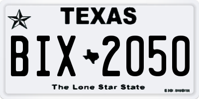 TX license plate BIX2050