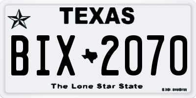 TX license plate BIX2070