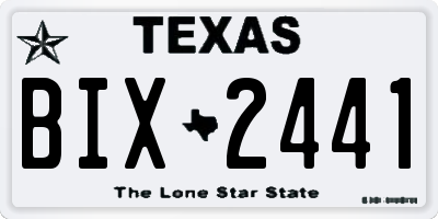 TX license plate BIX2441