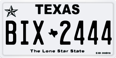 TX license plate BIX2444