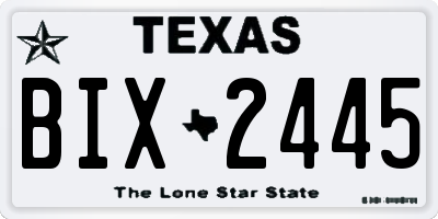 TX license plate BIX2445