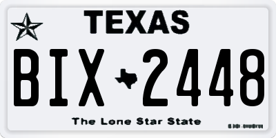 TX license plate BIX2448