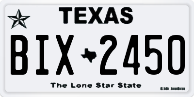 TX license plate BIX2450